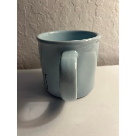 Rae Dunn WHITE CHRISTMAS ceramic Coffee Mug/tea Cup.Blue Holiday Mug. Camp Style - Picture 2 of 8